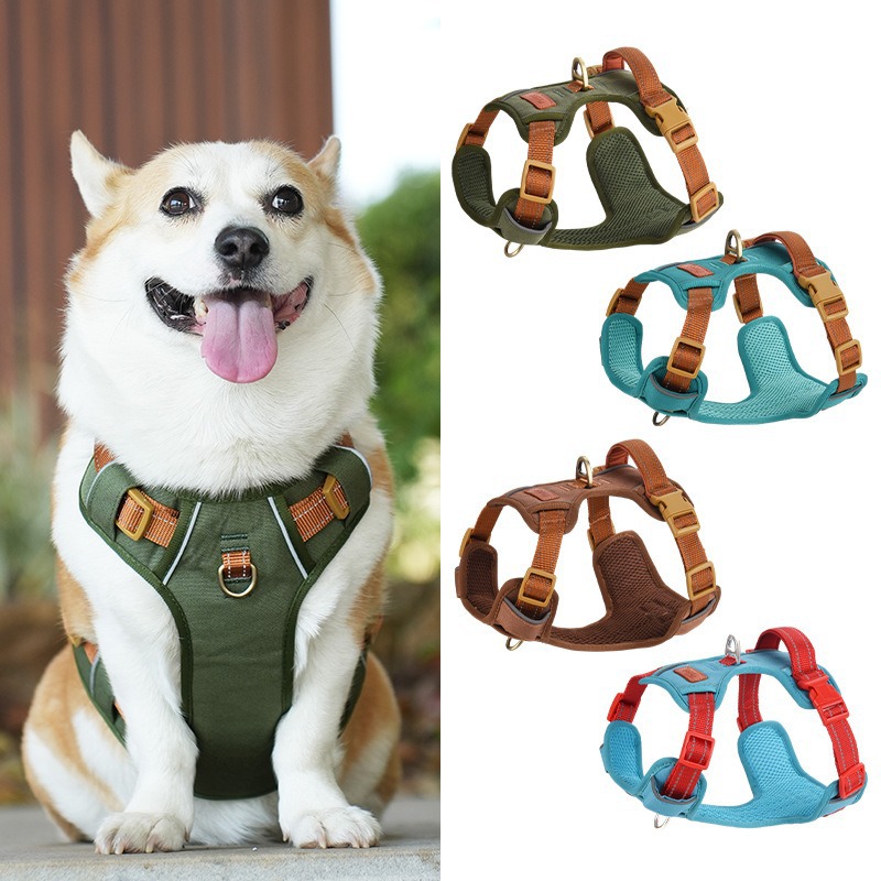 Harness Climbing Adjustable - Colete Peitoral para Cães Anti-Fuga, Sem