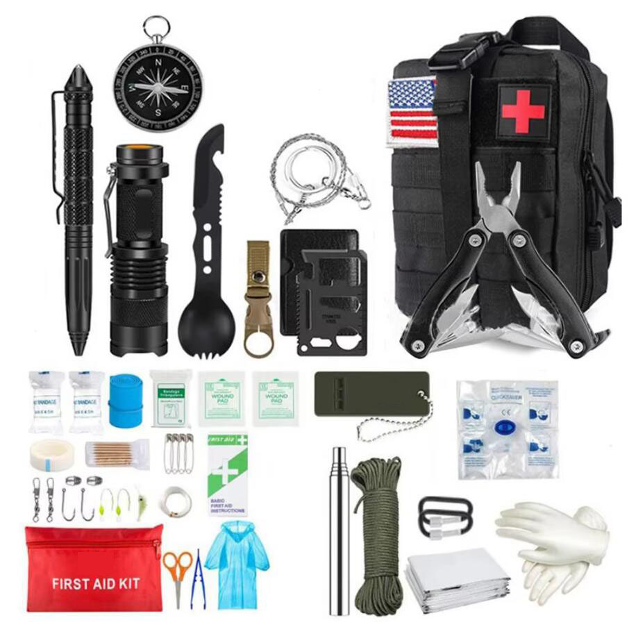 Outdoor Adventure Gear - Kit de primeiros socorros de sobrevivência,