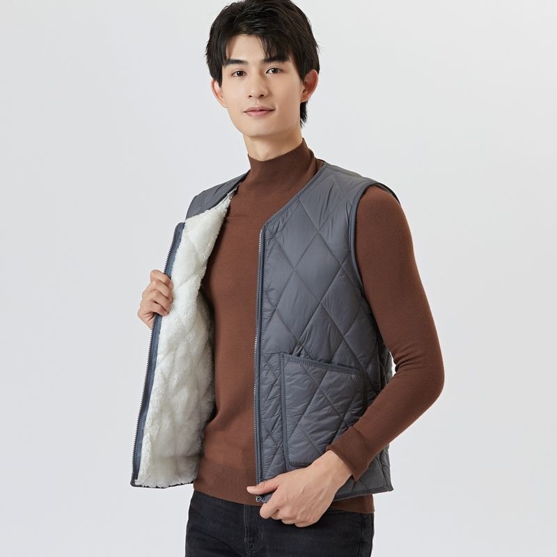 Outdoor Adventure Quilt - Novo design masculino acolchoado algodão colete