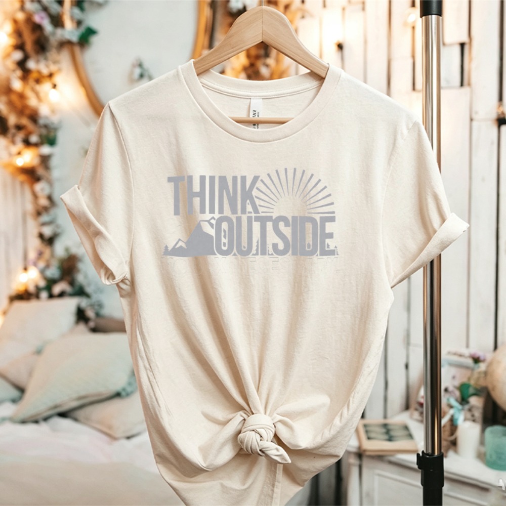 Outdoor Adventure Quotes - Camiseta Gráfica Think Outside Sun Mountain