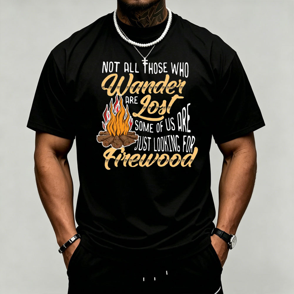 Outdoor Adventure Quotes - Camiseta masculina com estampa gráfica de