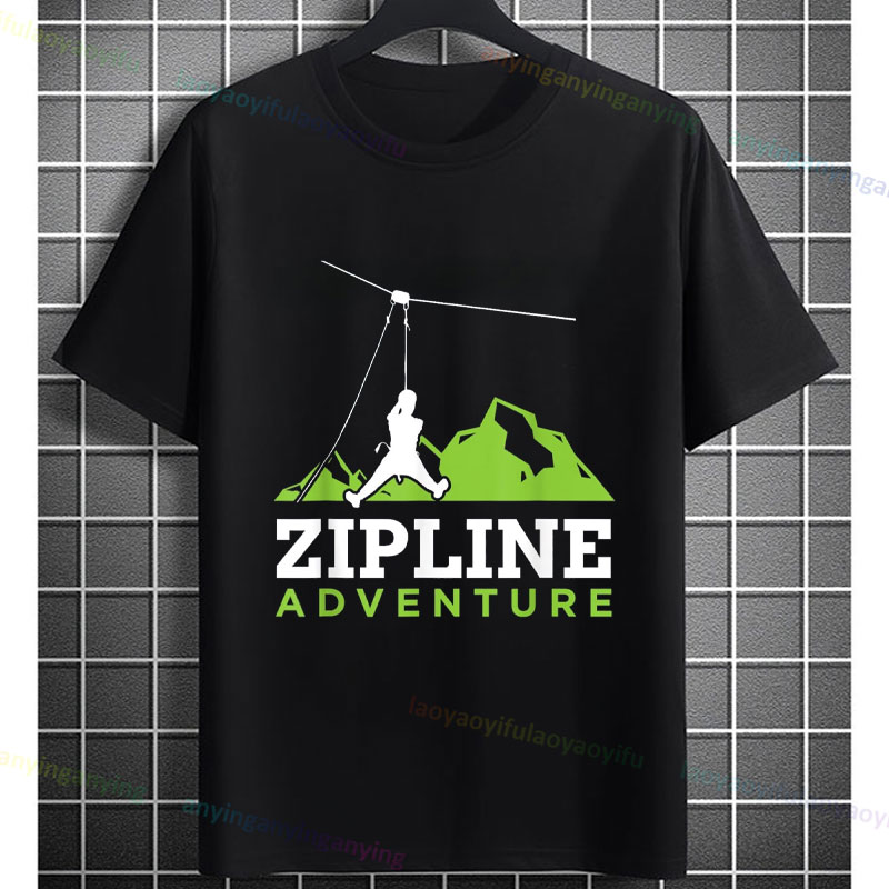 Outdoor Adventure Zipline - Homem e mulher zipline aventura gráfico