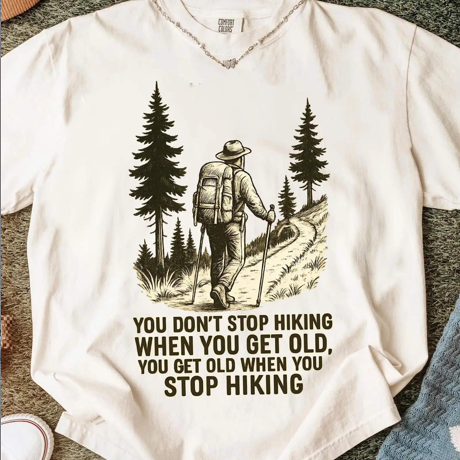 Outdoor Adventure Quotes - Camiseta com citação engraçada: Você não