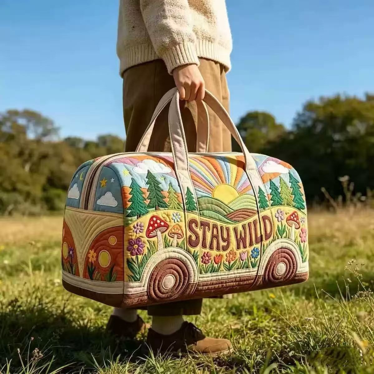 Outdoor Adventure Quilt - Bolsa de Viagem Acolchoada Estilo Camper