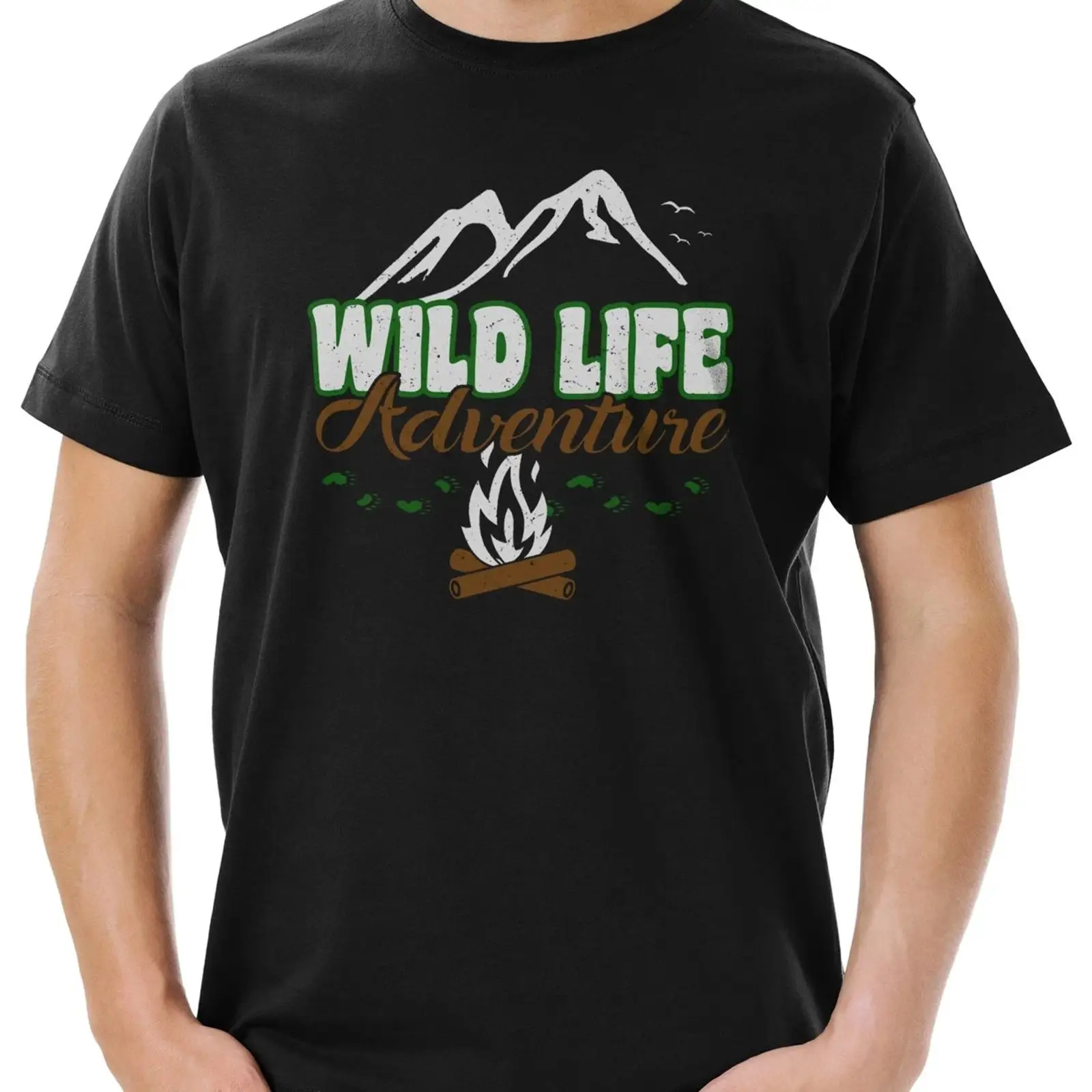 Outdoor Adventure Logo - Camiseta masculina com logotipo de aventura