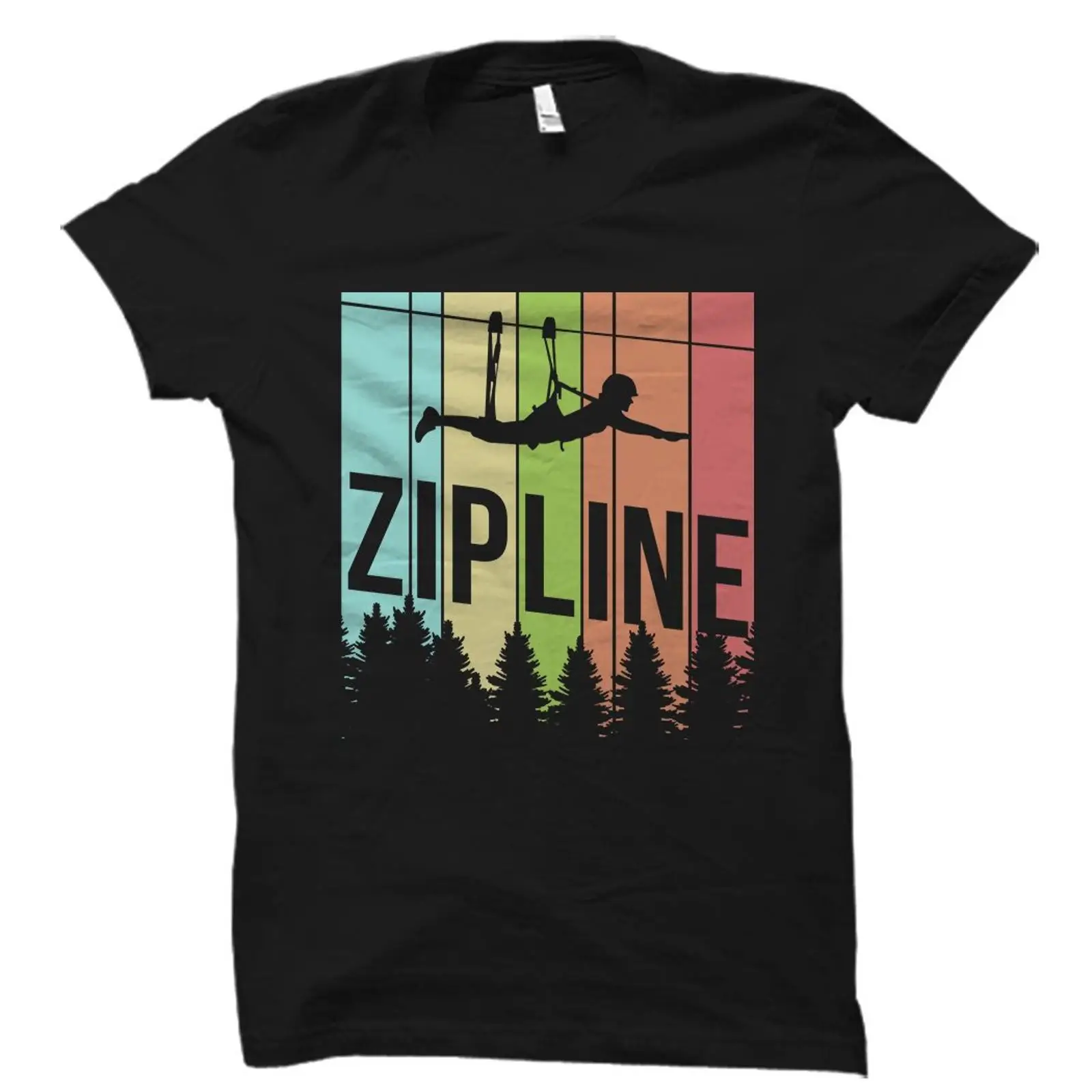 Outdoor Adventure Zipline - Camiseta Vintage Retro Zipline para Entusiastas