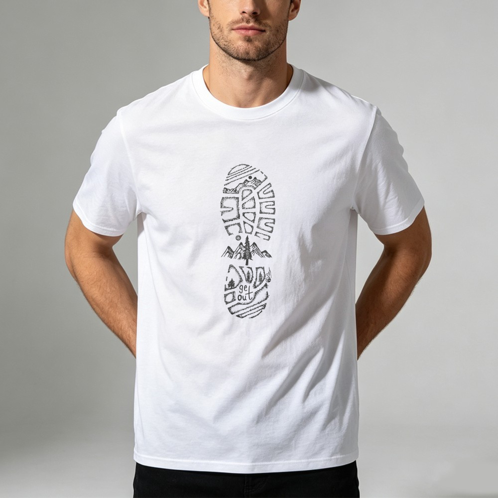 Outdoor Adventure Quotes - Camiseta com estampa de paisagem montanhosa,