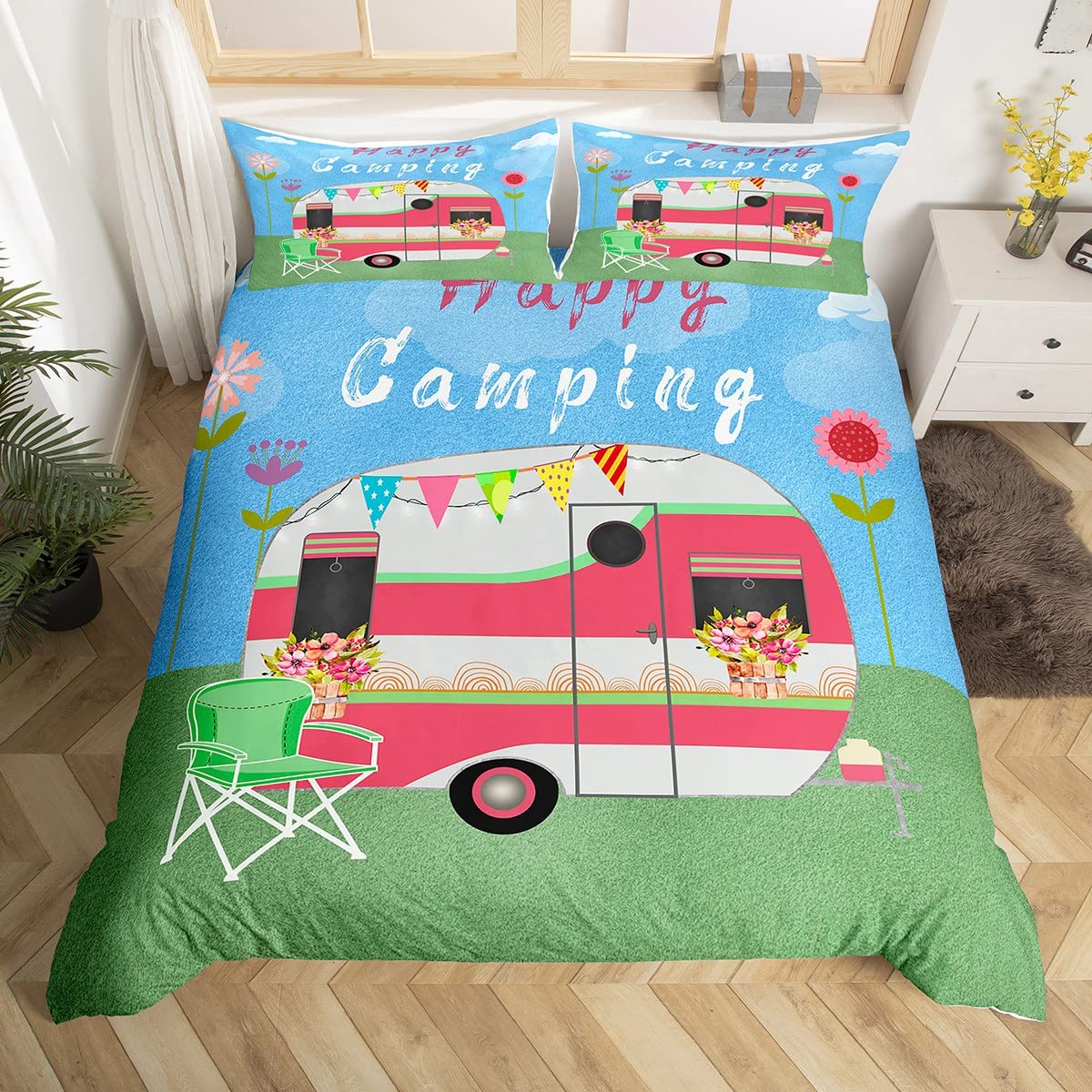 Capa de Edredom Happy Camping: - Outdoor Adventure Quilt avaliação e preço