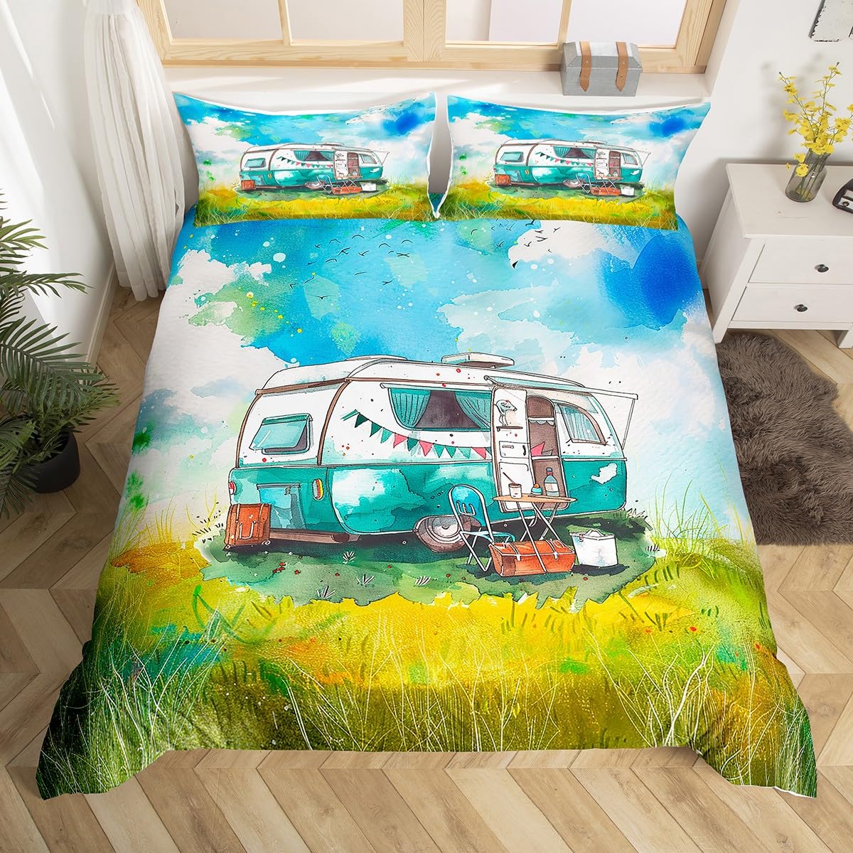 Capa de Edredom Happy Camping: - Outdoor Adventure Quilt avaliação e preço