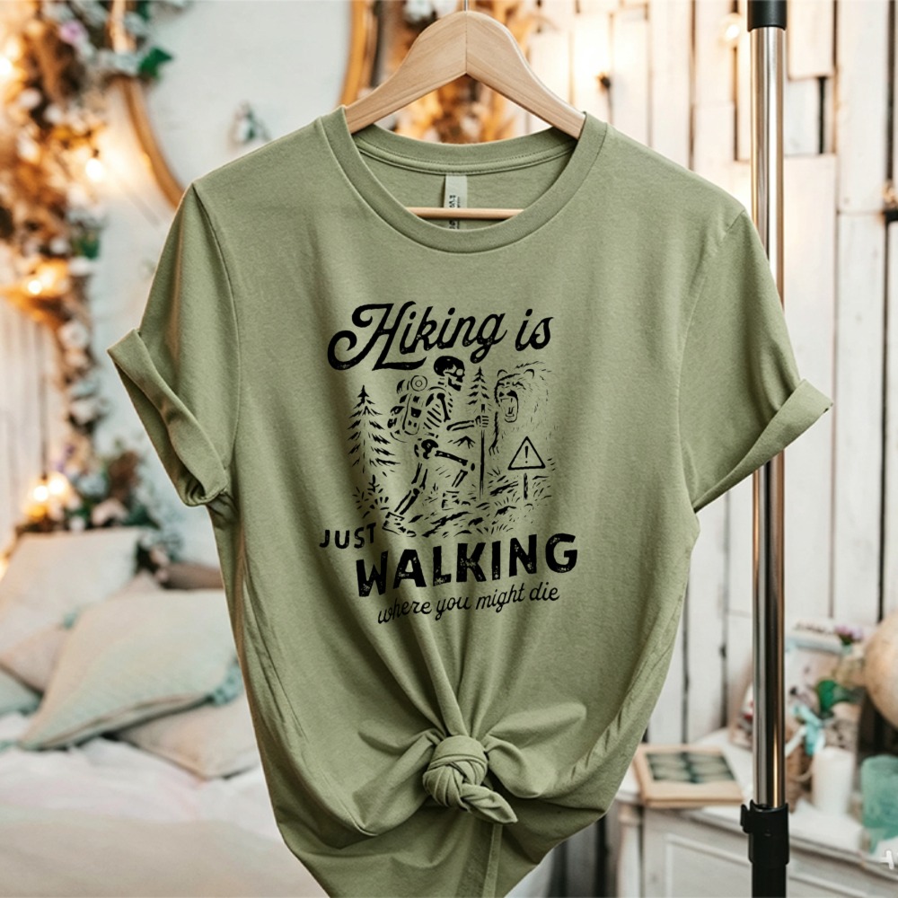 Camiseta Feminina de Algodão c - Outdoor Adventure Quotes avaliação e preço