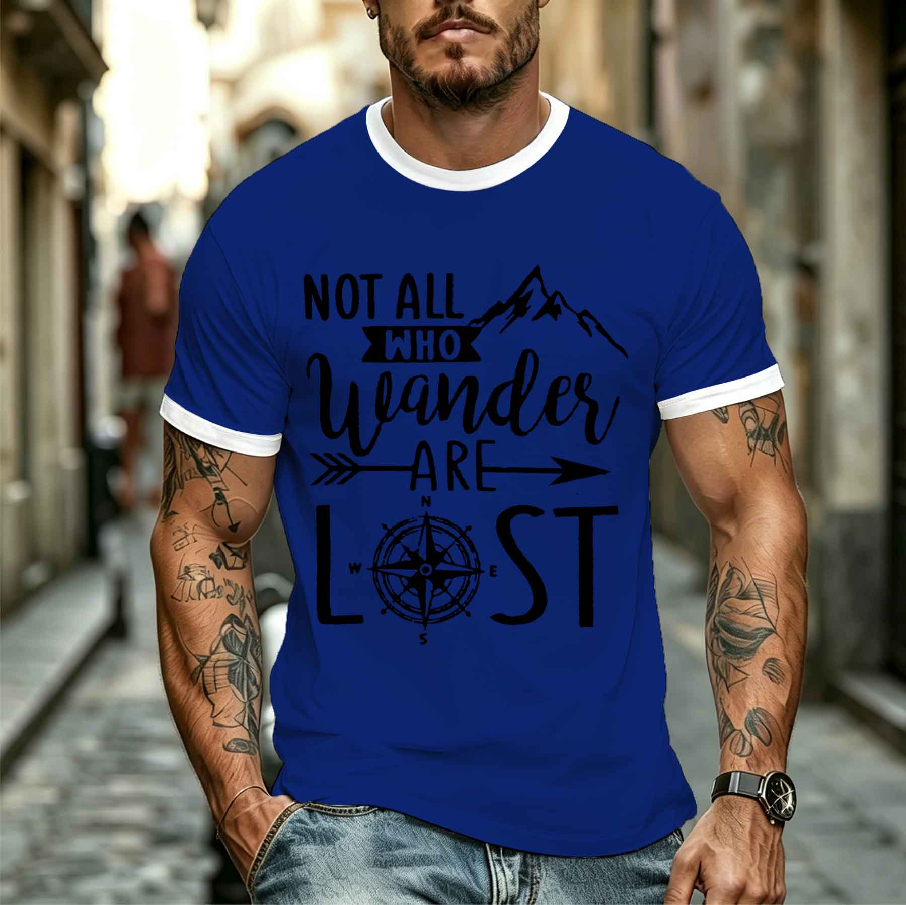 Camiseta Masculina Estilosa e  - Outdoor Adventure Quotes avaliação e preço