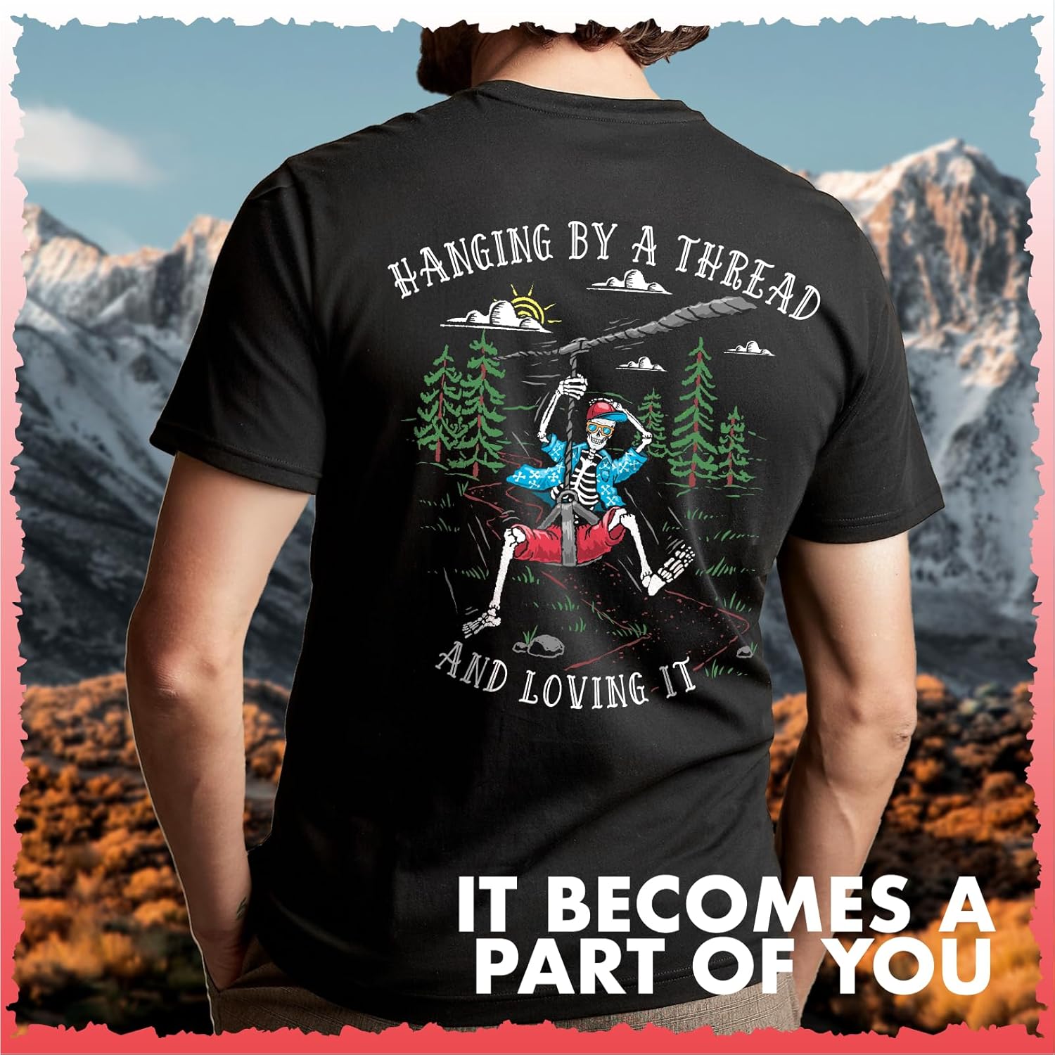 Camiseta masculina com estampa - Outdoor Adventure Zipline avaliação e preço