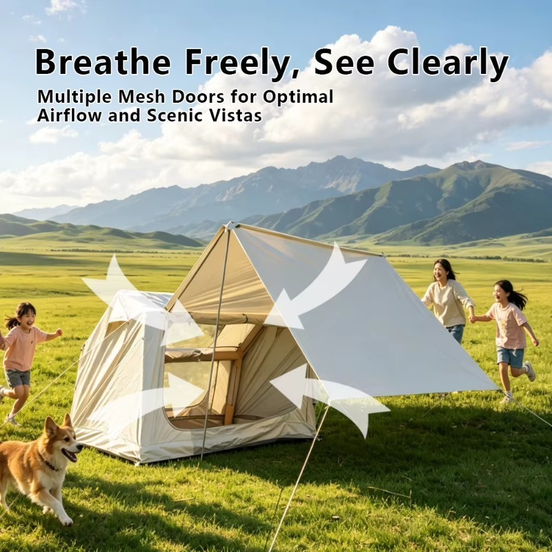 Espaçosa Tenda Inflável Famili - Outdoor Adventure Logo avaliação e preço