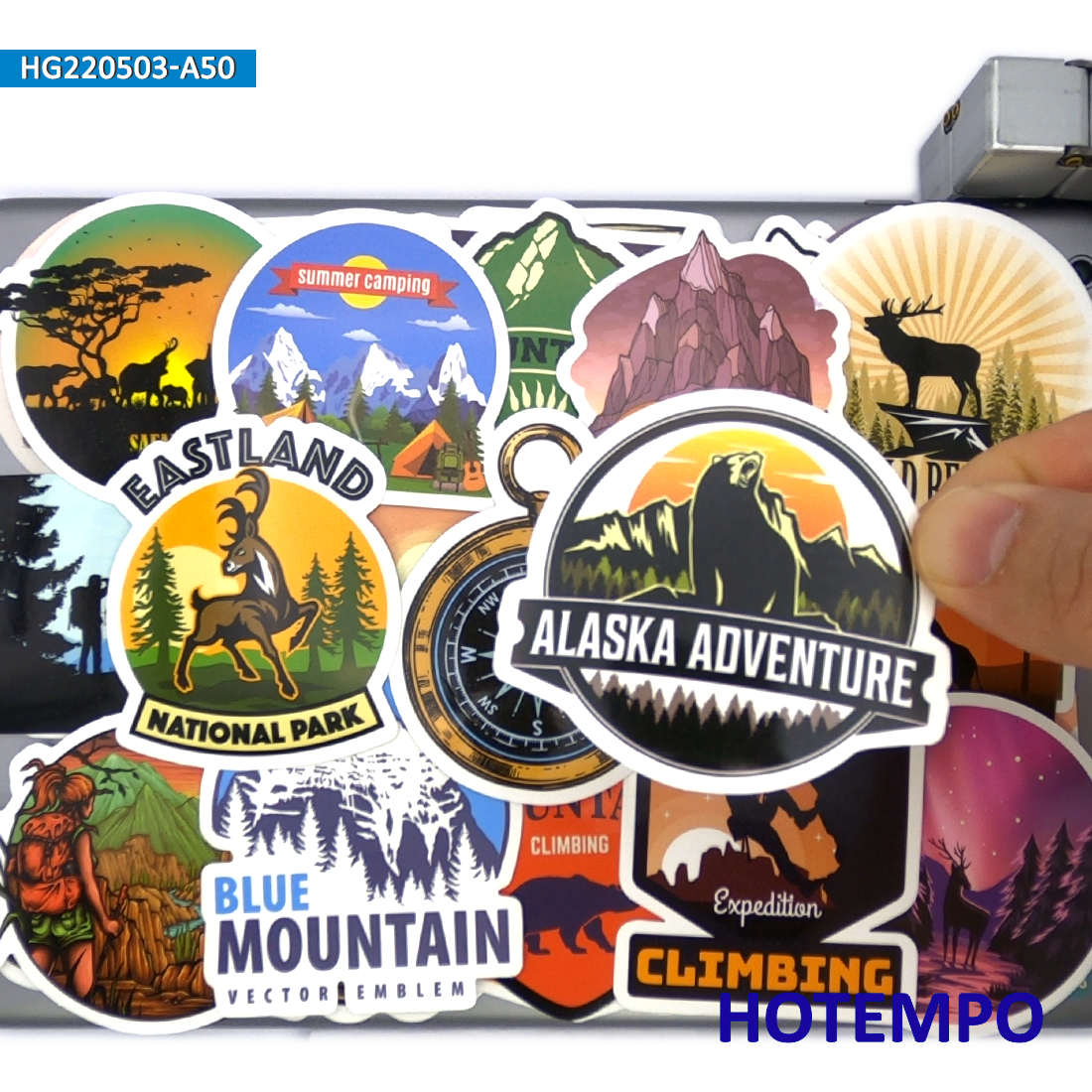 Conjunto de Adesivos de Viagem - Outdoor Adventure World avaliação e preço
