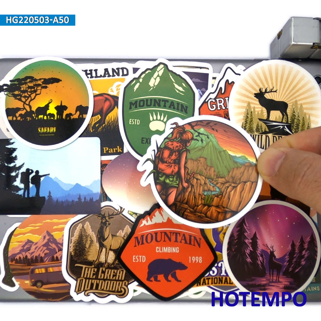 Conjunto de Adesivos de Viagem - Outdoor Adventure World avaliação e preço