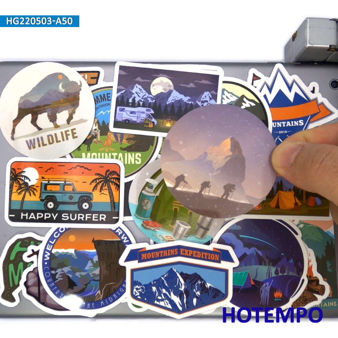 Conjunto de Adesivos de Viagem - Outdoor Adventure World avaliação e preço